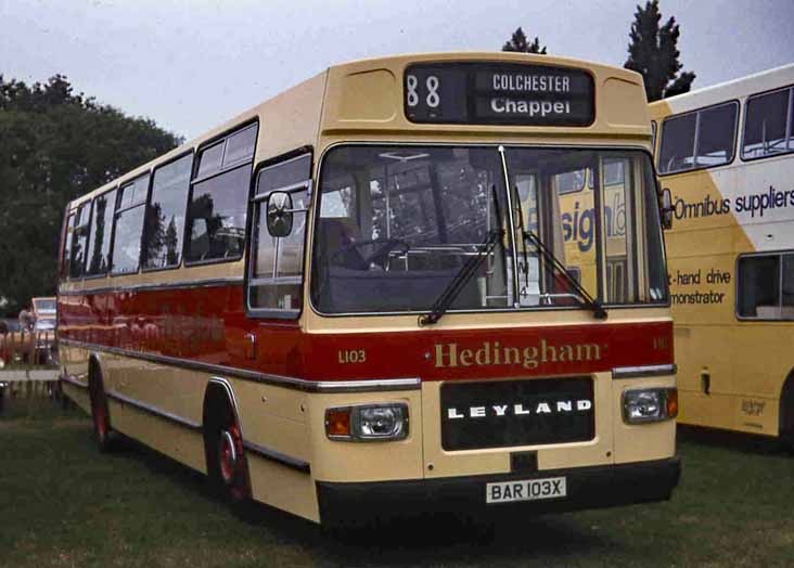 Hedingham Leyland Leopard Plaxton Bustler L103